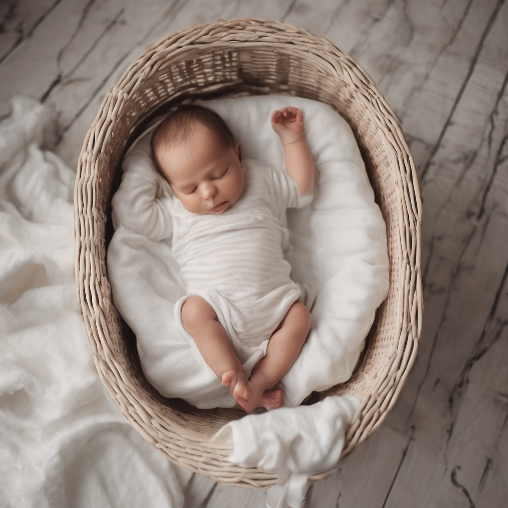 Baby sleep in a bassinet