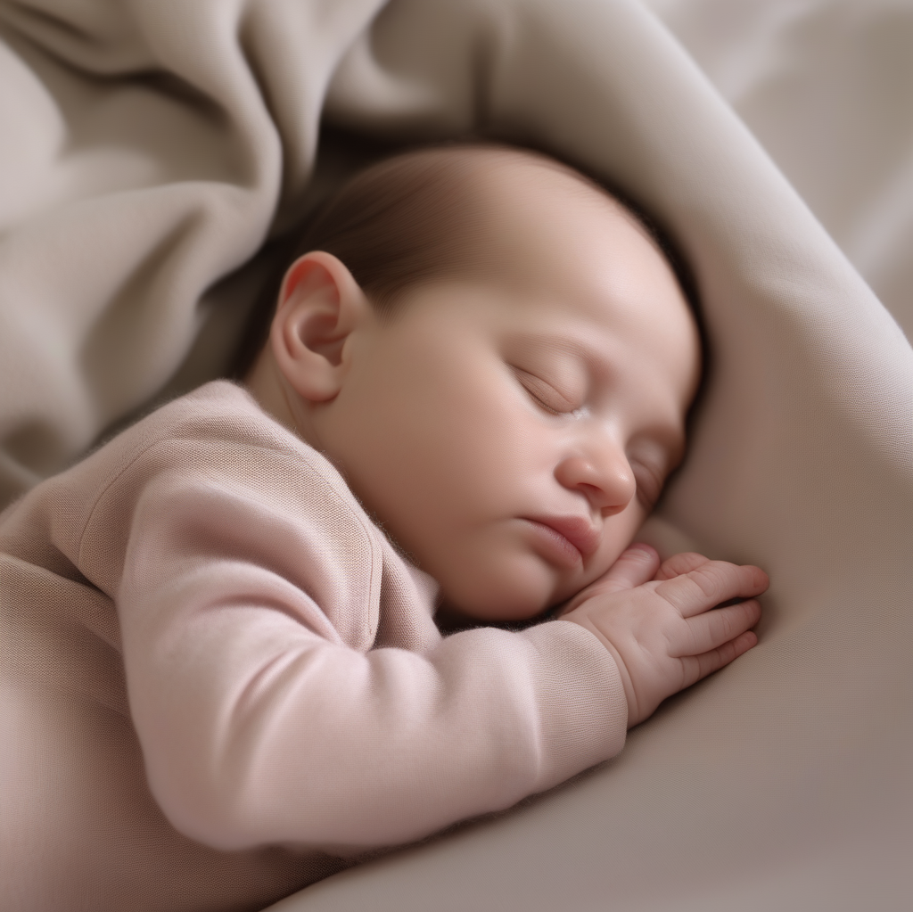 A cute baby sleeping peacefully